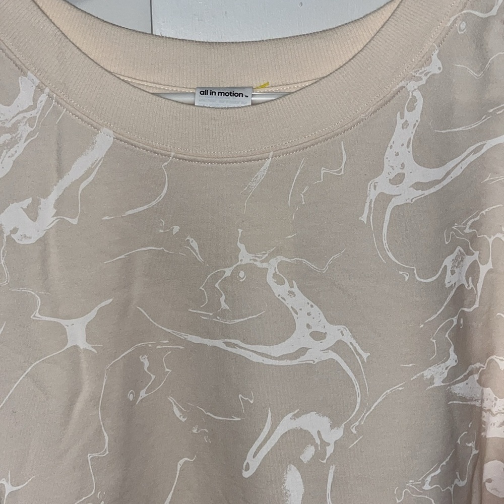 All In Motion FRENCH TERRY Long Sleeve SWEATSHIRT Ivory Women’s 4X 28-30 - Picture 4 of 13